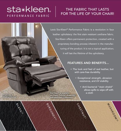 Sta-kleen Fabrics for Pride Mobility Lift Recliners