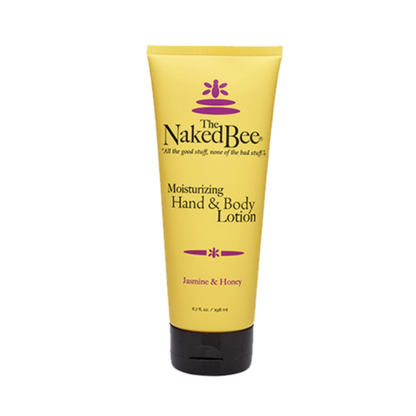 THE NAKED BEE Jasmine & Honey Hand & Body Lotion 6.7 oz. Organic Aloe Vera and Hyaluronic Acid Infused