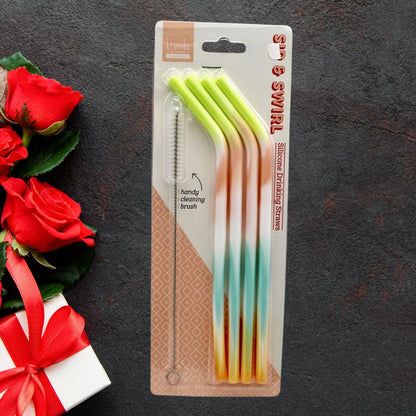 Sip & Swirl Reusable Silicone Straws Eco-Friendly Valentine's Gift For Her