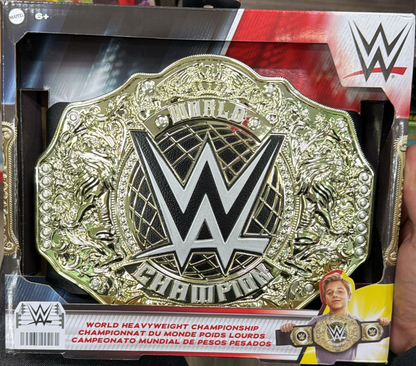 Mattel WWE Championship Belt – World Heavyweight Title Role Play Costume Belt, 100 cm