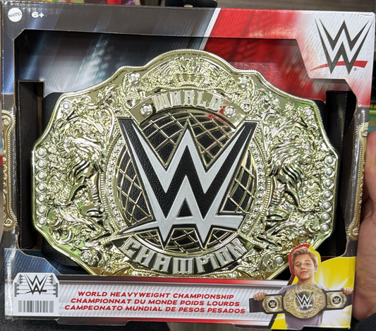 Mattel WWE Championship Belt – World Heavyweight Title Role Play Costume Belt, 100 cm