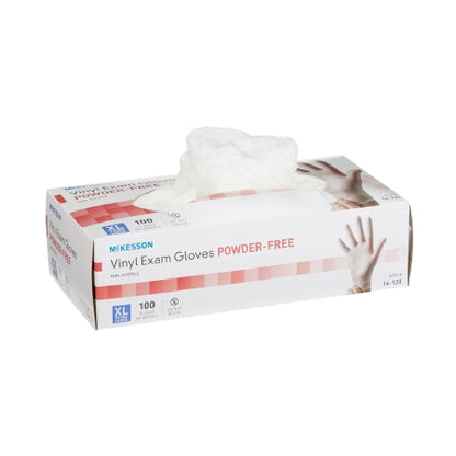 Exam Glove McKesson NonSterile Vinyl Standard Cuff Length Smooth Clear Not Rated