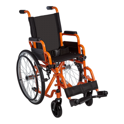 Ziggo Wheelchair 12" to 18" Black Pediatric Wheelchair for Kids & Children
