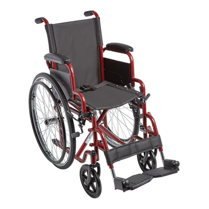 Ziggo Wheelchair 12" to 18" Black Pediatric Wheelchair for Kids & Children