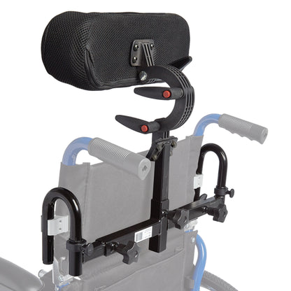 Back Rear View Black Headrest for Wheelchairs