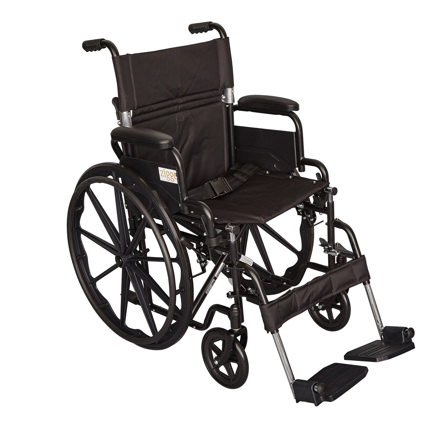 Ziggo Wheelchair 18" Black Pediatric Wheelchair for Kids & Children