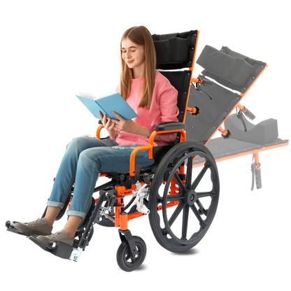 Ziggo Pro 12" and 14" Lightweight Reclining Wheelchair for Kids