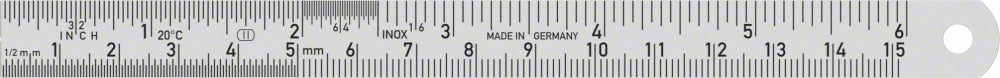 Aesculap Dental Ruler 6 Inch Stainless Steel – Dual Scale Measurement Tool (Nonsterile)