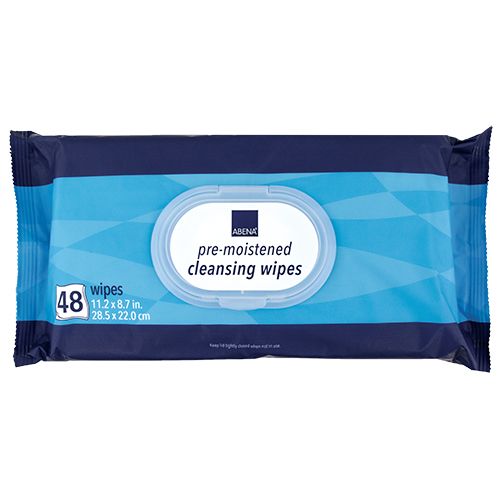 Abena Pre-Moistened Cleansing Wipes - Gentle, Refreshing, and Dermatologist-Tested Care