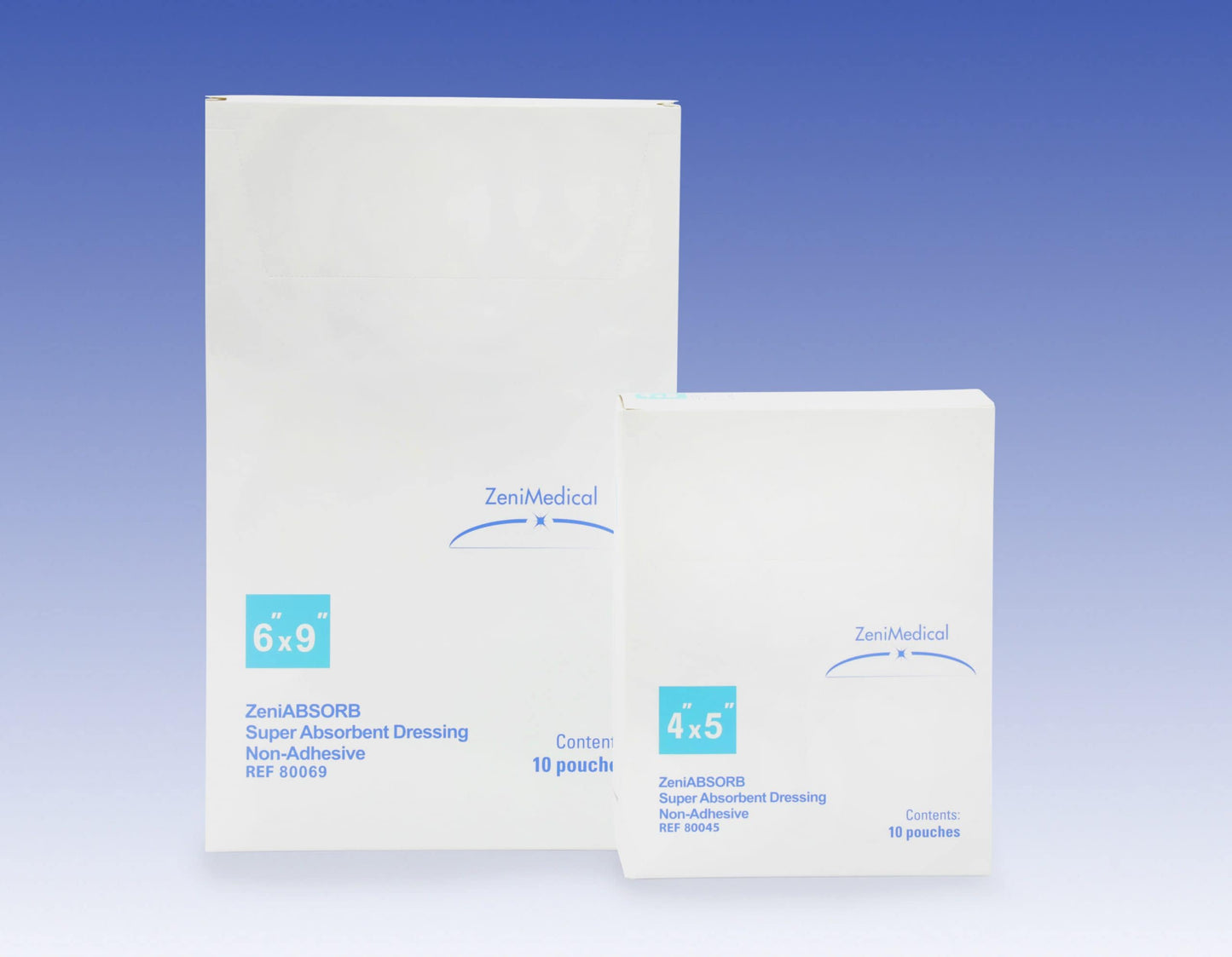 ZeniABSORB Super Absorbent Dressing 6 x 9 Inch Sterile Rectangle Dressing