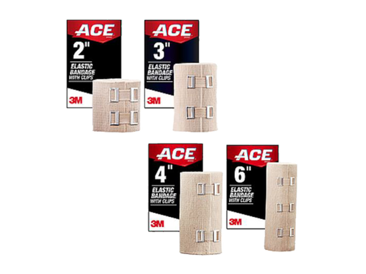 3M Ace Elastic Bandage with Clips - Versatile Support for Quick Recovery