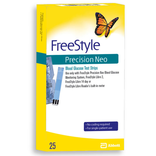 Blood Glucose Test Strips FreeStyle 25 Strips per Pack