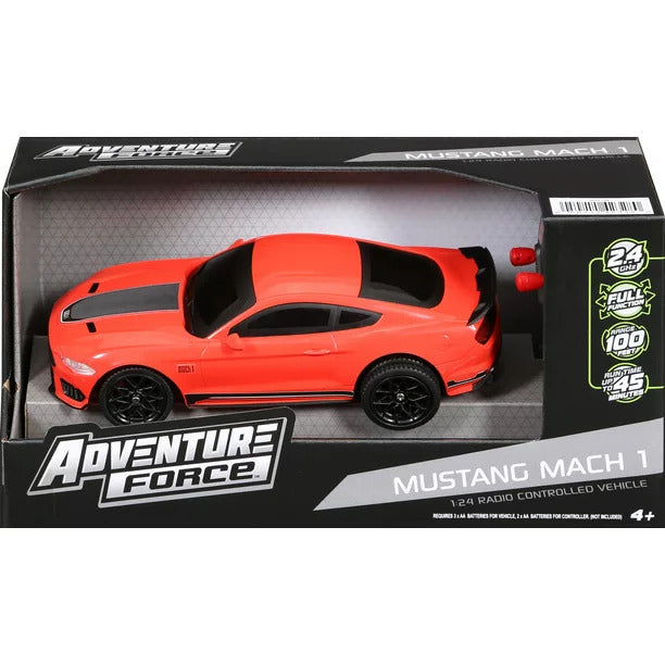 Adventure Force 1:24 Scale RC Sports Car Mustang Mach 1 – 2.4GHz Remote Control Race Car