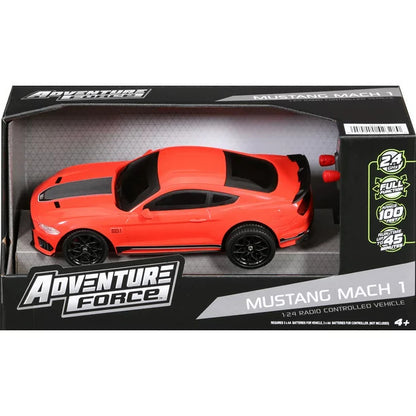 Adventure Force 1:24 Scale RC Sports Car Mustang Mach 1 – 2.4GHz Remote Control Race Car