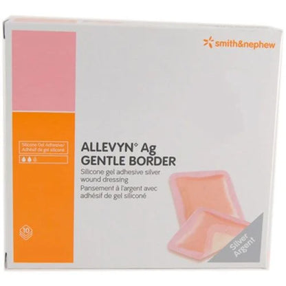 ALLEVYN Ag Gentle Border Advanced Silver Alginate Dressing for Fragile Skin