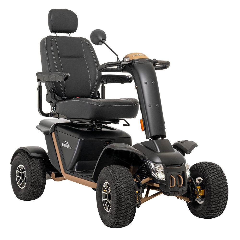 Baja Wrangler 2 Outdoor Mobility Scooter – 7.7 HP Dual Motors, CTS Suspension, Adjustable Delta Tiller, LED Console, USB Charger, Full LED Lighting Package