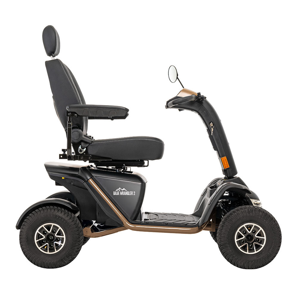 Baja Wrangler 2 Outdoor Mobility Scooter – 7.7 HP Dual Motors, CTS Suspension, Adjustable Delta Tiller, LED Console, USB Charger, Full LED Lighting Package