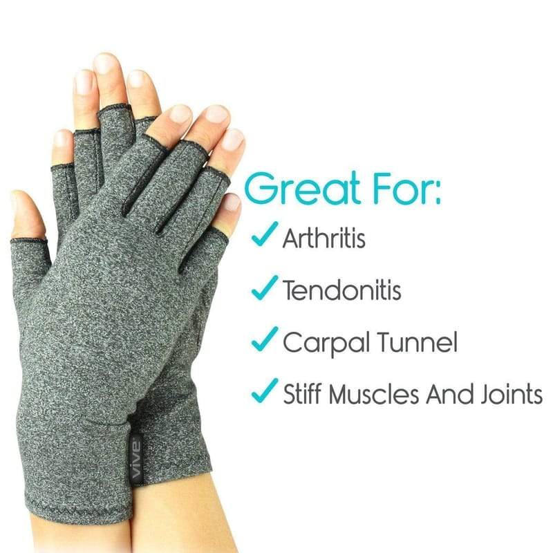 Arthritis Gloves Gray 2 Pack