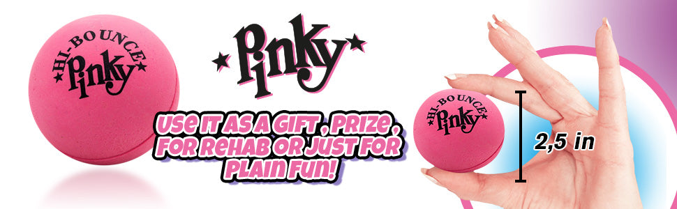 JA-RU Hi-Bounce Pinky Ball 2-Inch Rubber Bouncy Ball for Kids – Stress Relief & Massage Ball, Party Favor