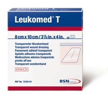Leukomed T Transparent Film Dressing 3-1/8 x 4 Inch Sterile 2-Tab Fixation Dressing
