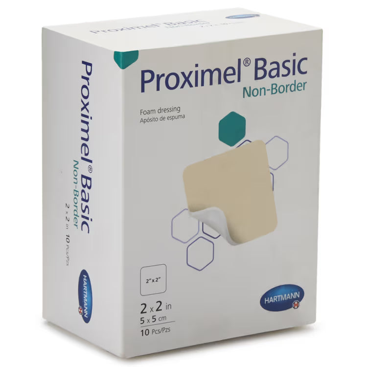 Proximel Basic Non-Border Foam Dressing 2 x 2 Inch Sterile Non-Adhesive Wound Dressing