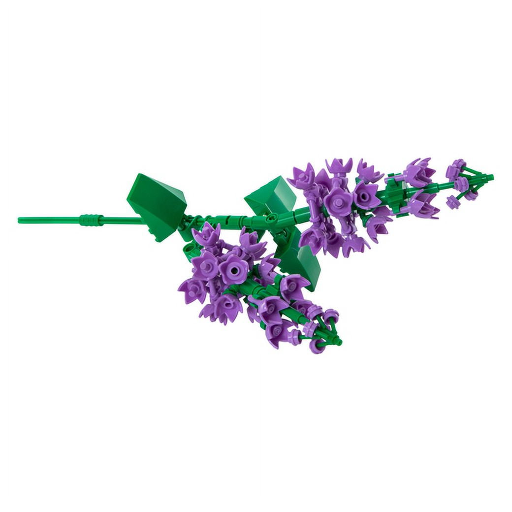 Block Tech Compatible Lilac Flower Bouquet Building Set – 139 Pieces Floral Brick Kit, Ages 6+