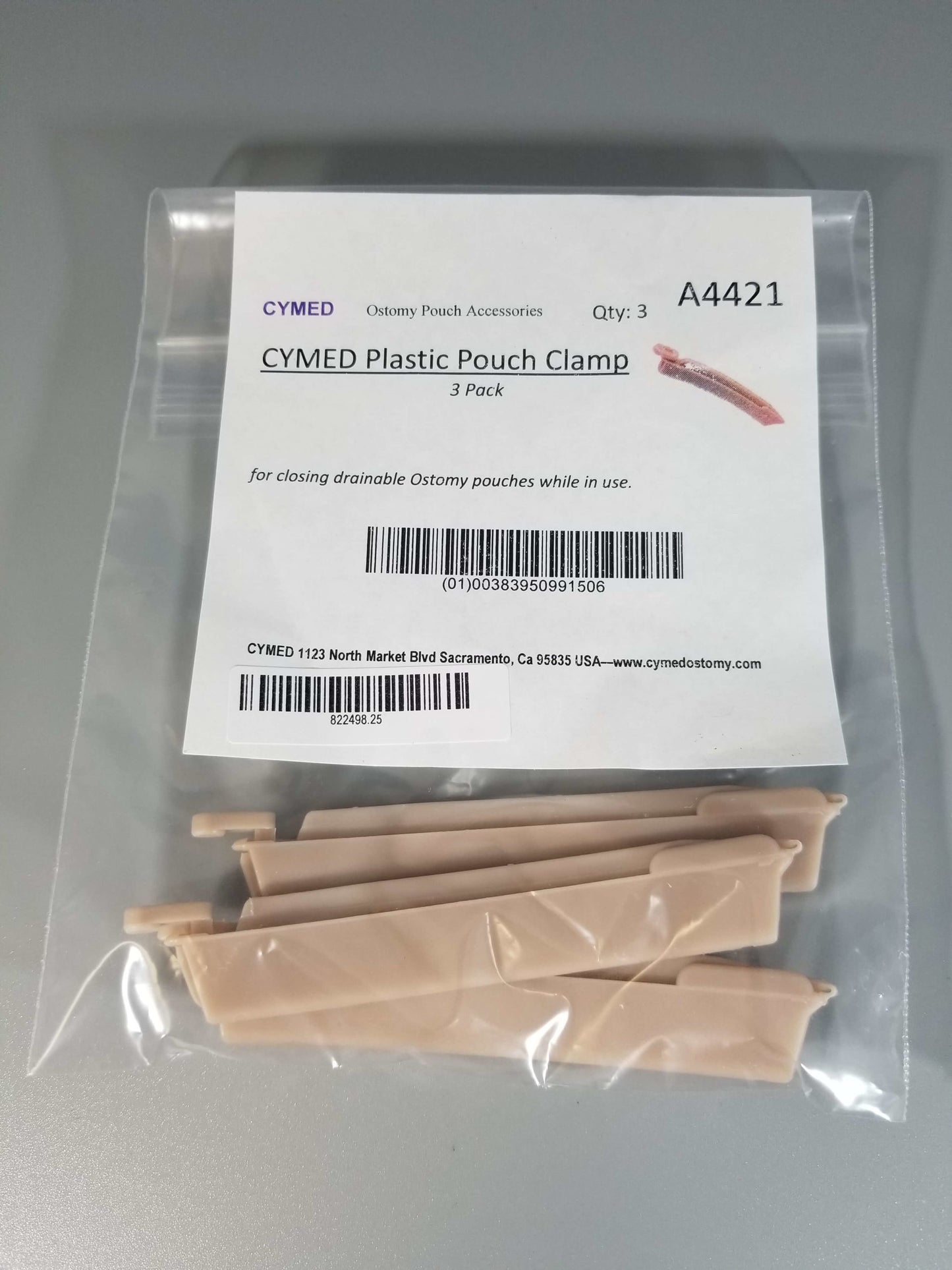 Cymed Drainable Pouch Clamp Closure – Secure Ostomy Pouch Clamp