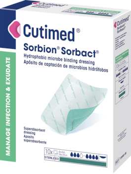 Cutimed Sorbion Sorbact Super Absorbent Antimicrobial Dressing – 8 x 12 Inch