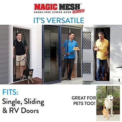 MAGIC MESH DELUXE Hands-Free Screen Door The Original Magnetic Door Seen on TV!