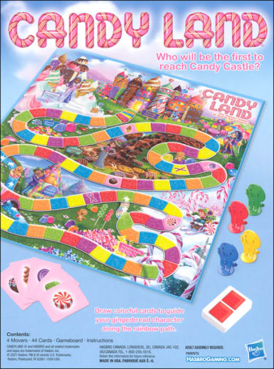 Hasbro Candy Land Board Game for Kids Ages 3+ – Classic Color Matching Family Game