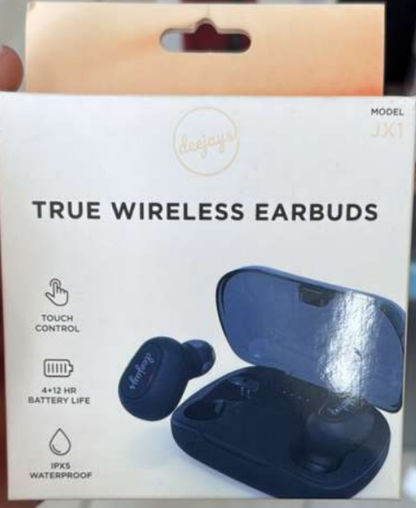 Deejays JX1 True Wireless Earbuds with Touch Controls and Charging Case