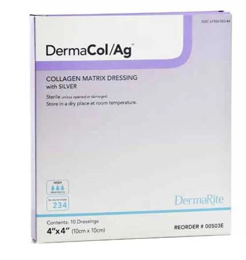 DermaCol Ag Silver-Enhanced Collagen Matrix Dressing for Advanced Wound Care