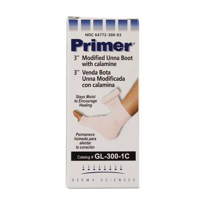 Primer Unna Boot Zinc Oxide / Calamine 3 Inch x 10 Yard Compression Bandage