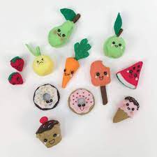 KLUTZ Sew Mini Treats Craft Kit – Plush Food Sewing Kit for Kids