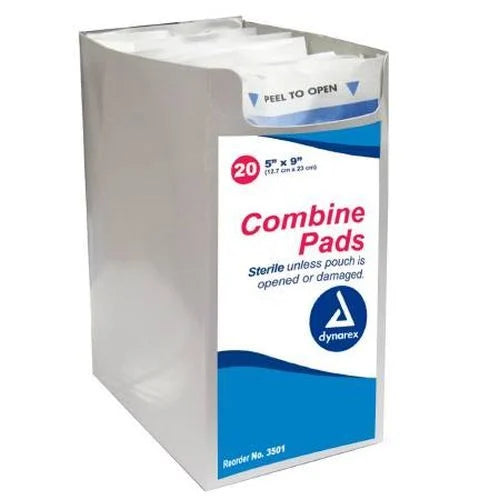 Dynarex Sterile Combine Pads Optimal Coverage for Abdominal Wound Care