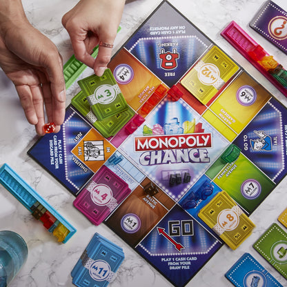 Hasbro Monopoly Chance – Fast-Paced Card-Flipping Monopoly Game for Ages 8+
