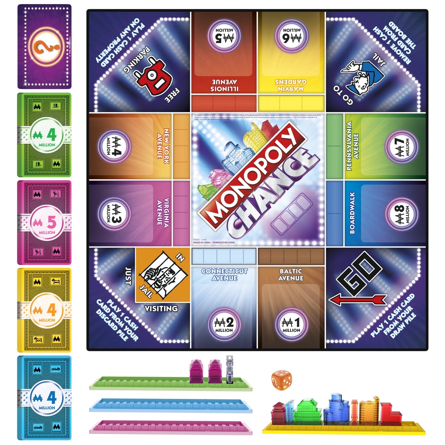 Hasbro Monopoly Chance – Fast-Paced Card-Flipping Monopoly Game for Ages 8+