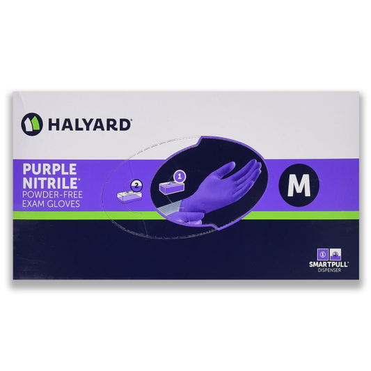 Halyard Purple Nitrile Exam Gloves Powder-Free