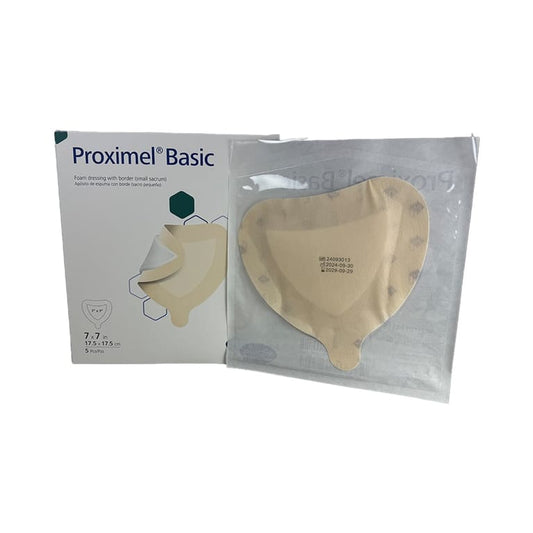 Proximel Basic Sacral Foam Dressing 7 x 7 Inch Sterile Bordered Dressing