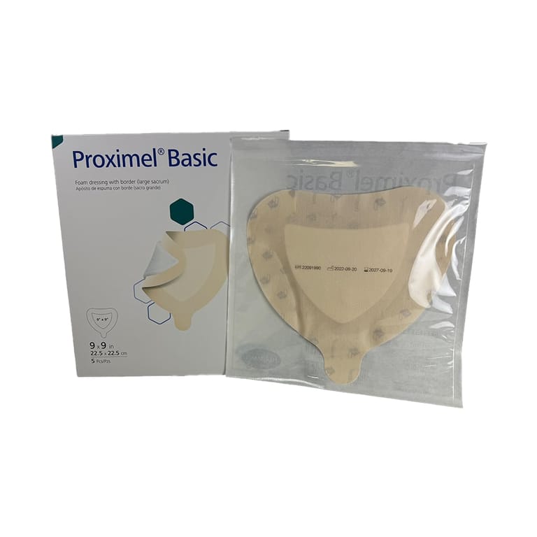 Proximel Basic Sacral Foam Dressing 9 x 9 Inch Sterile Bordered Dressing