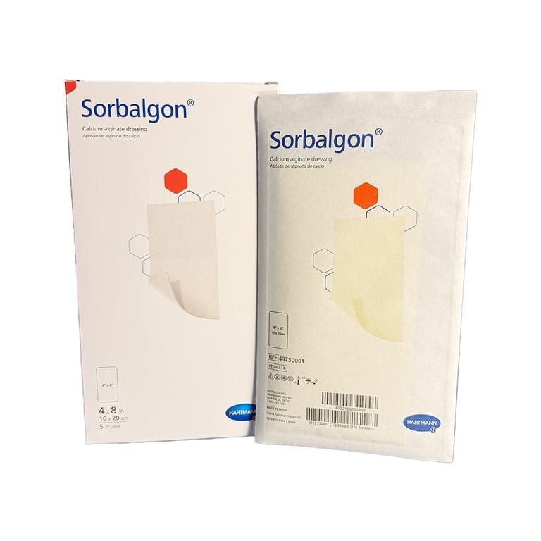 Sorbalgon Calcium Alginate Polysorbate Alginate Dressing 4 x 8 Inch Sterile Rectangle