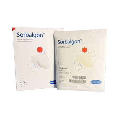 Sorbalgon Calcium Alginate Polysorbate Alginate Dressing 4 x 5 Inch Sterile Rectangle Wound Dressing