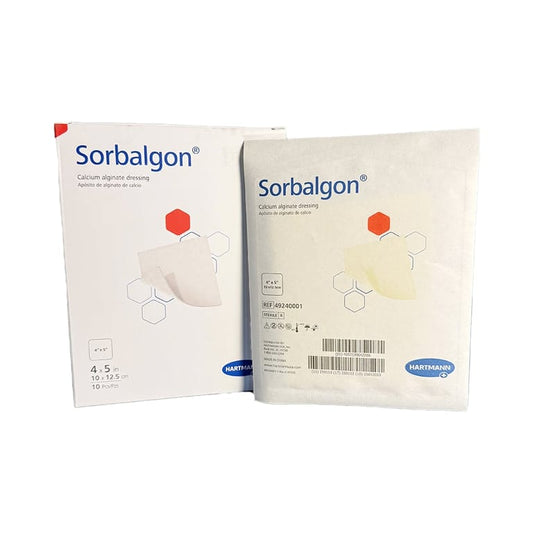 Sorbalgon Calcium Alginate Polysorbate Alginate Dressing 4 x 5 Inch Sterile Rectangle Wound Dressing