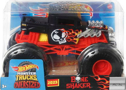Hot Wheels Monster Trucks Bone Shaker 1:24 Scale Vehicle with Transforming Feature, Ages 3+
