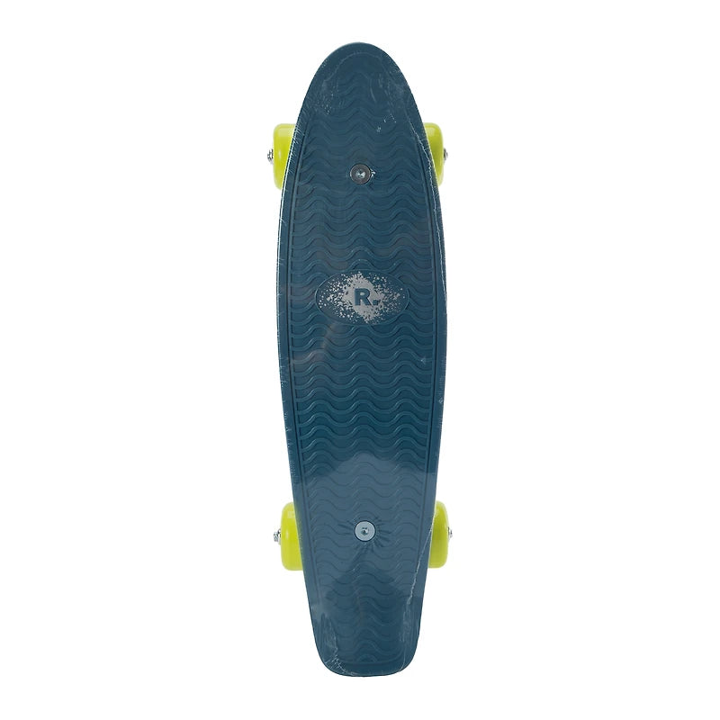 Mini Skateboard 17-Inch Rebel – Navy Blue with Green Wheels