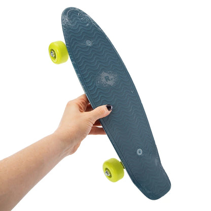 Mini Skateboard 17-Inch Rebel – Navy Blue with Green Wheels