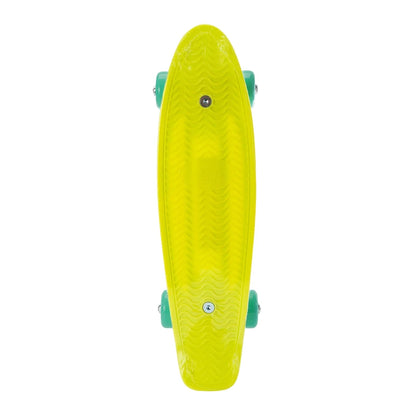 Mini Skateboard 17-Inch Rebel – Yellow Board with Teal Wheels