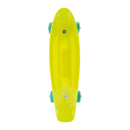 Mini Skateboard 17-Inch Rebel – Yellow Board with Teal Wheels