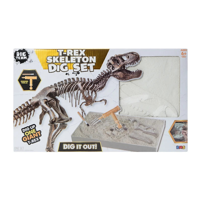 Dig Team T-Rex Skeleton Dig Set – Dinosaur Excavation Kit for Kids Ages 6+