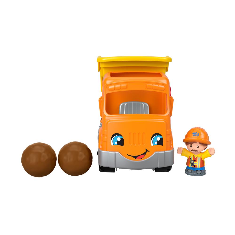Fisher Price Little People Work Together Dump Truck with Driver Figure – Musical Toddler Construction Toy